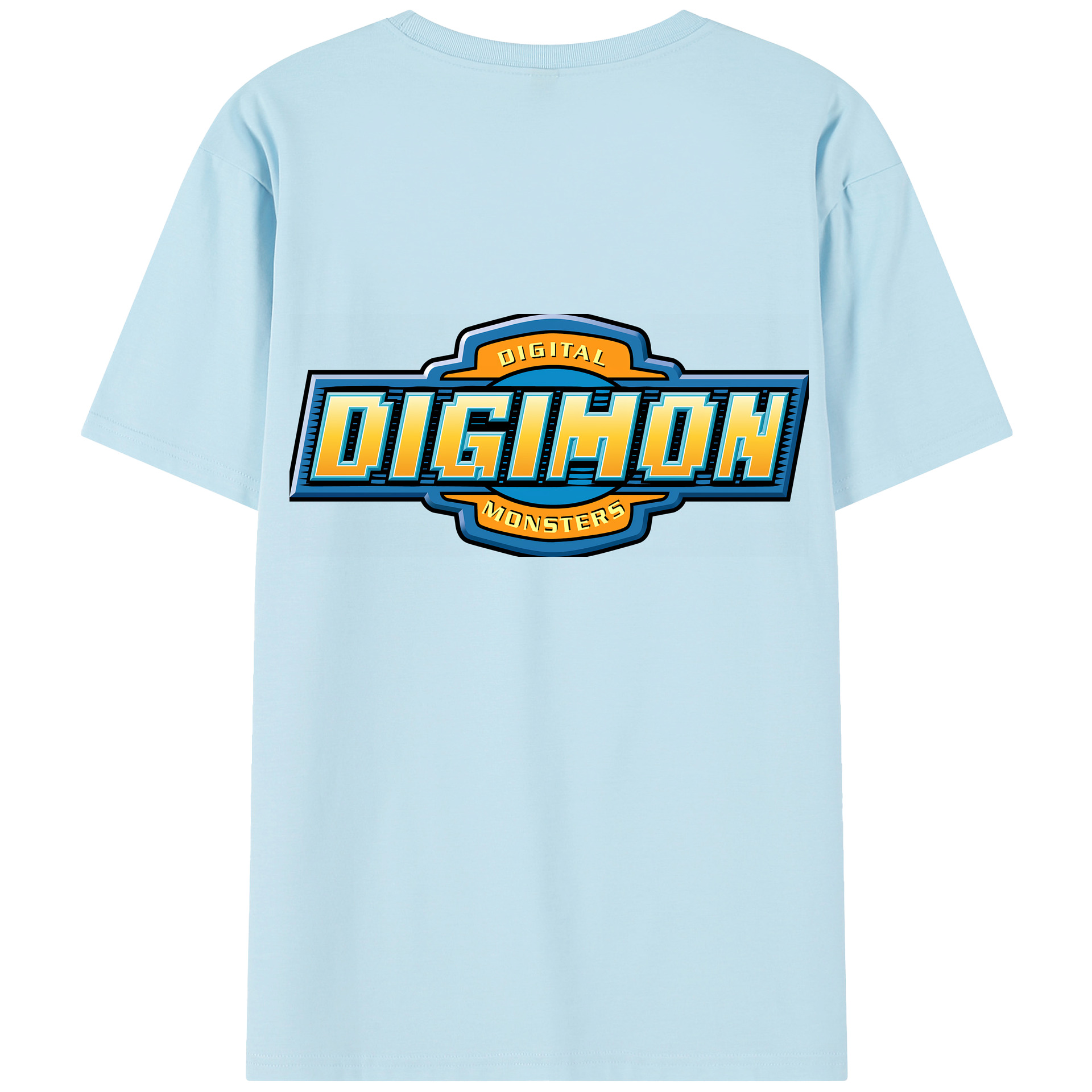 （画像用） Digimon デジタルモンスター/デジモン 綿100％半袖Tシャツ（背面プリント）